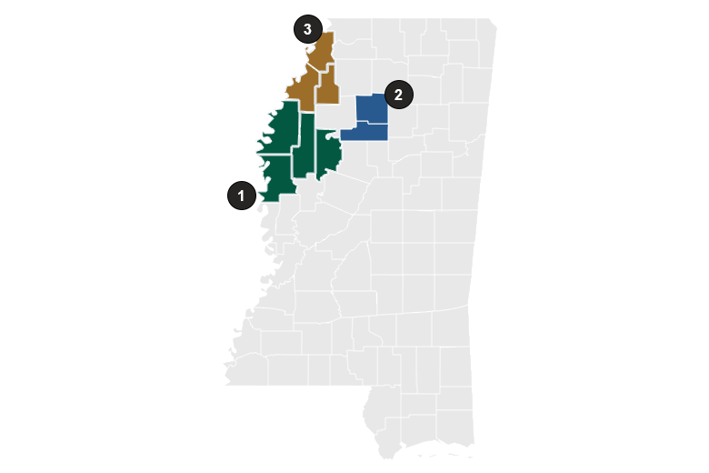 State of Mississippi Map