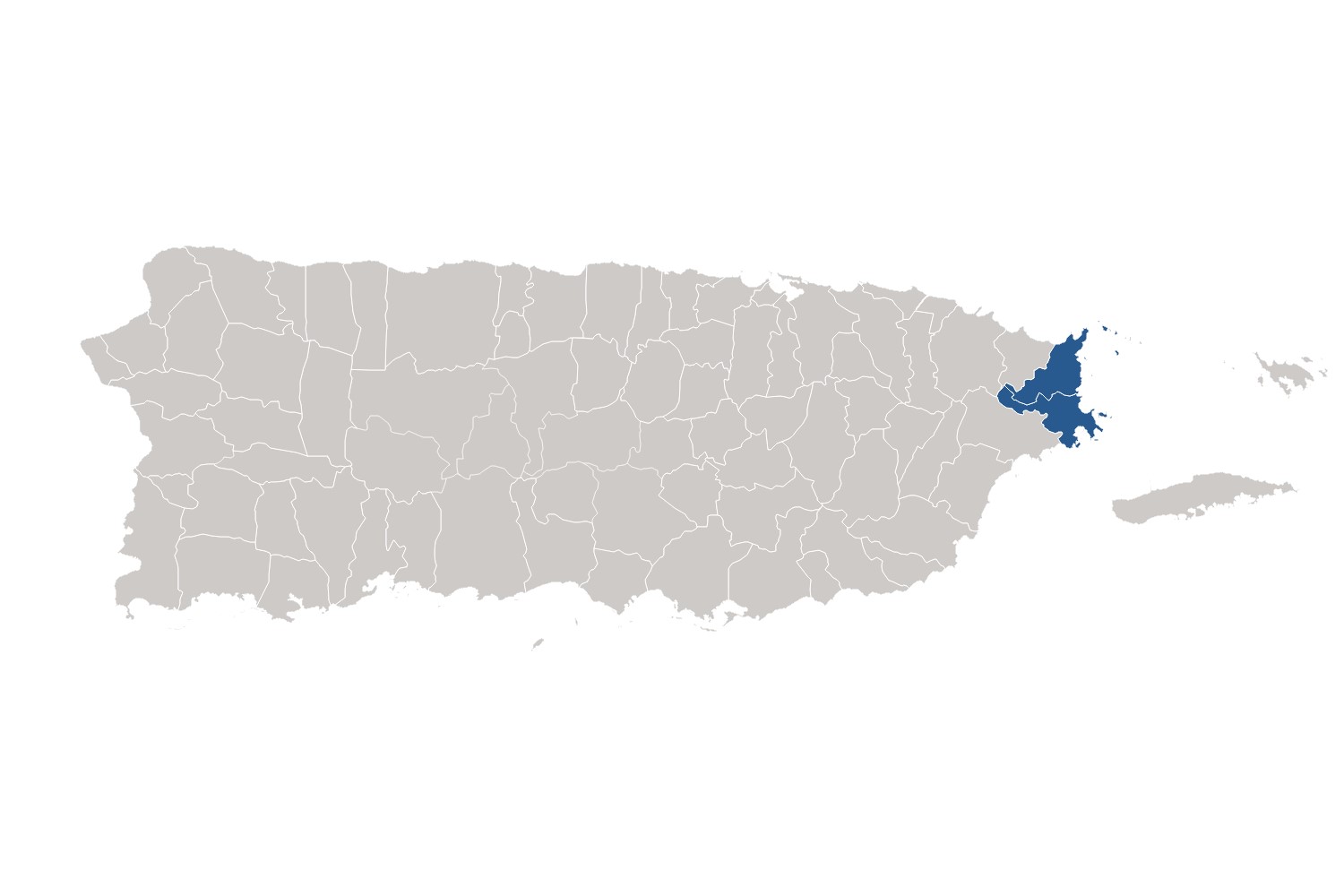 Map of Eastern Region PR