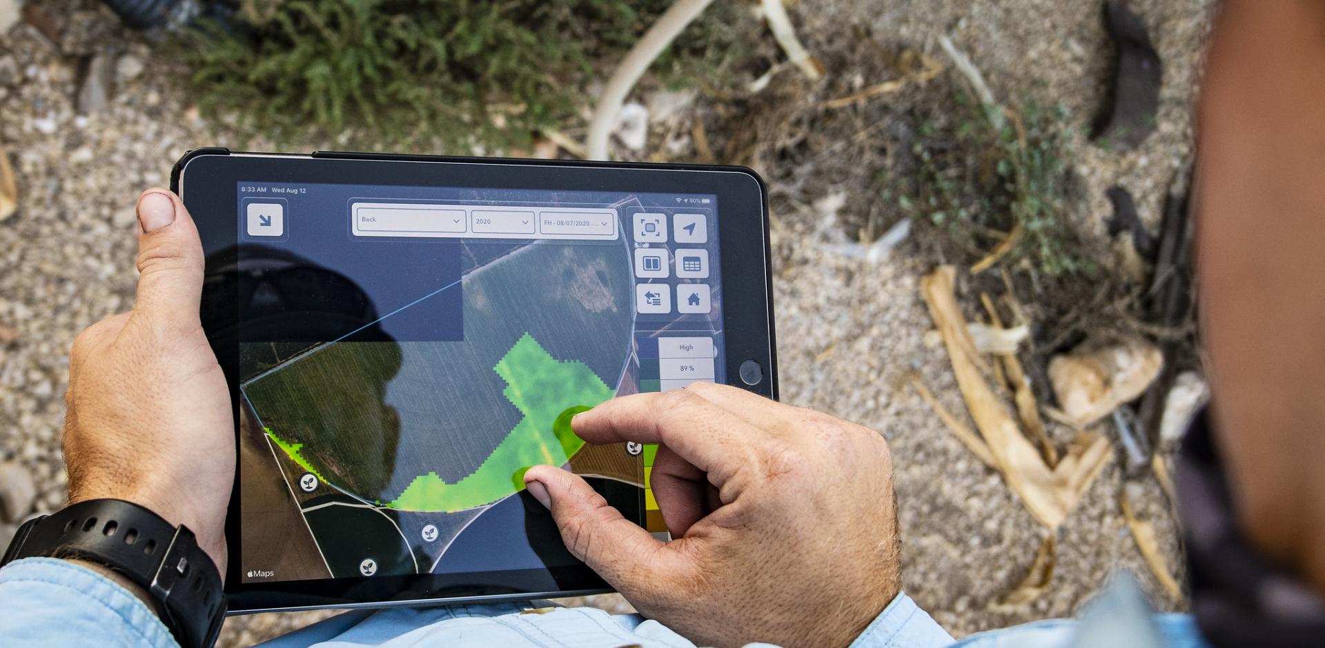 Community member using a tablet